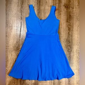 Charming Charlie, Blue Fit & Flare Sleeveless Mini Dress Size Medium NWOT